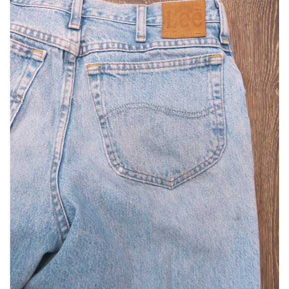 LEE Distressed Jeans 34x30-actual 32x27 Men's Stone Washed Trashed Light Blue - Picture 8 of 11